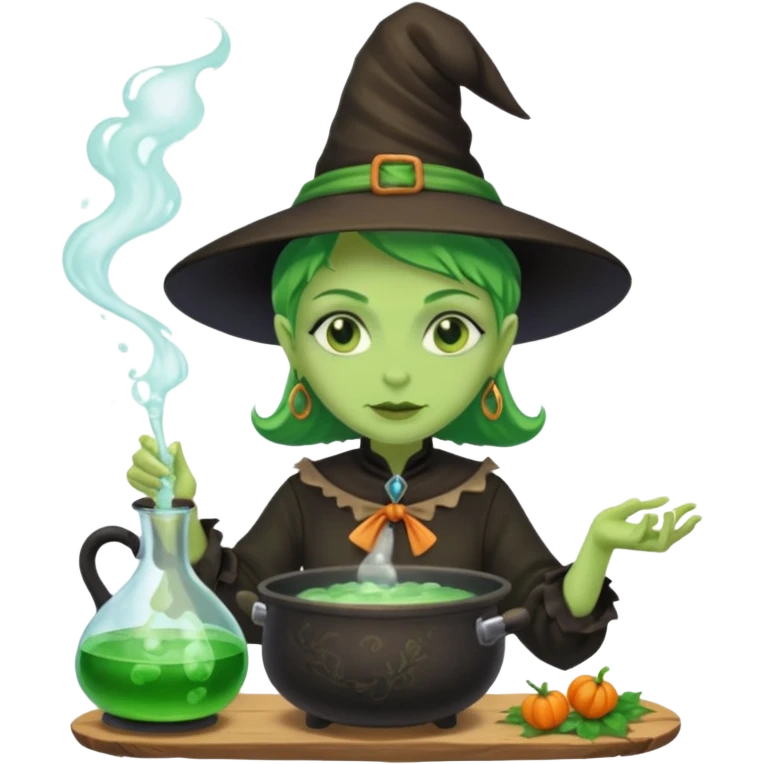 green witch cooking potion emoji