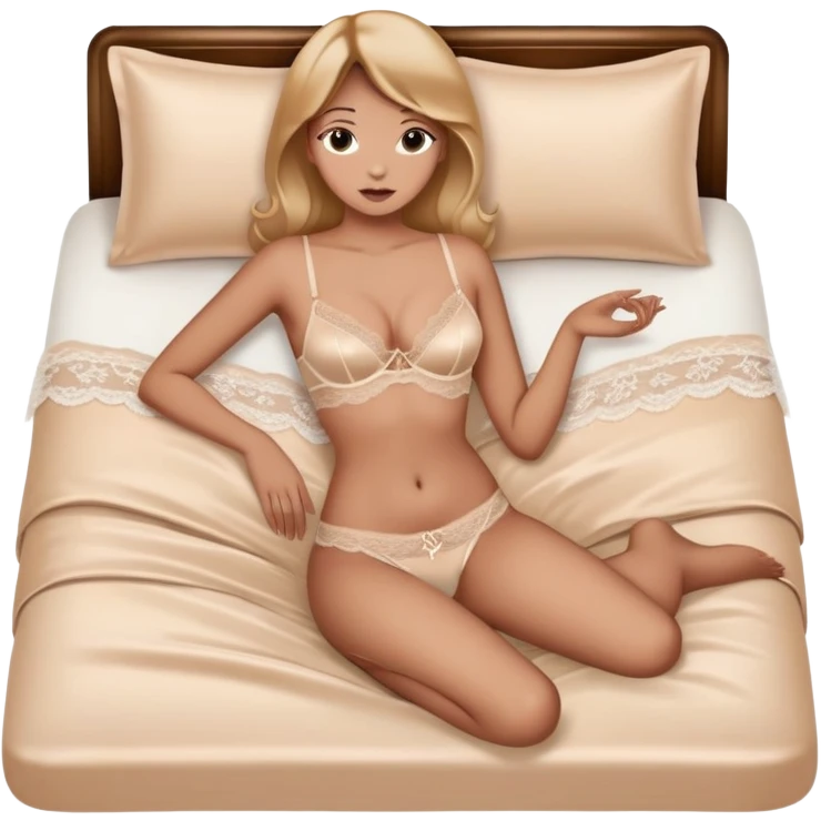 Lingerie in bed emoji
