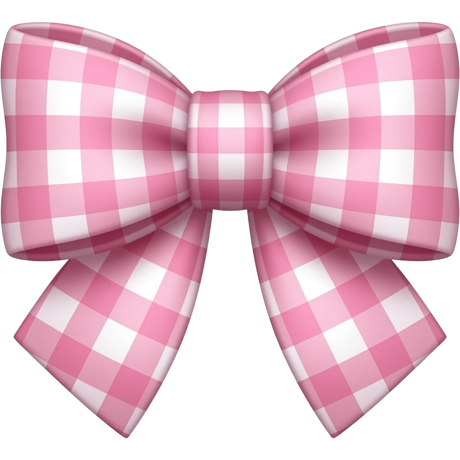 cute pink Checkered bow emoji