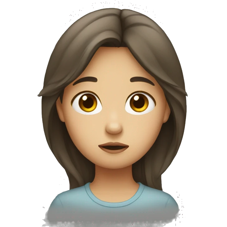 Fille triste mignonne  emoji