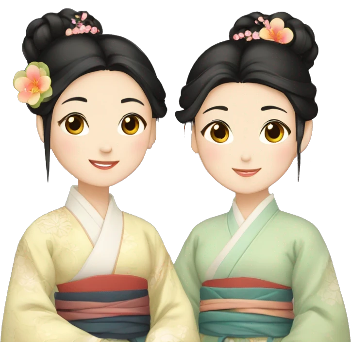 hanfu lesbian couple emoji
