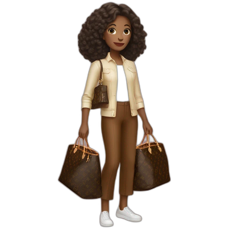 Woman with Louis Vuitton bag  emoji