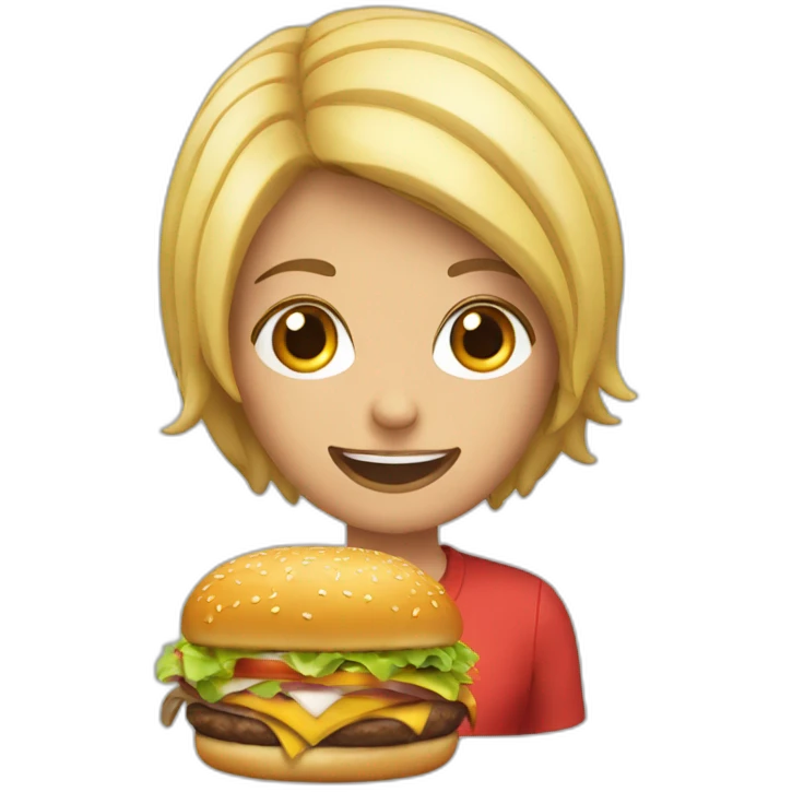 una cobaya con hamburguesa emoji