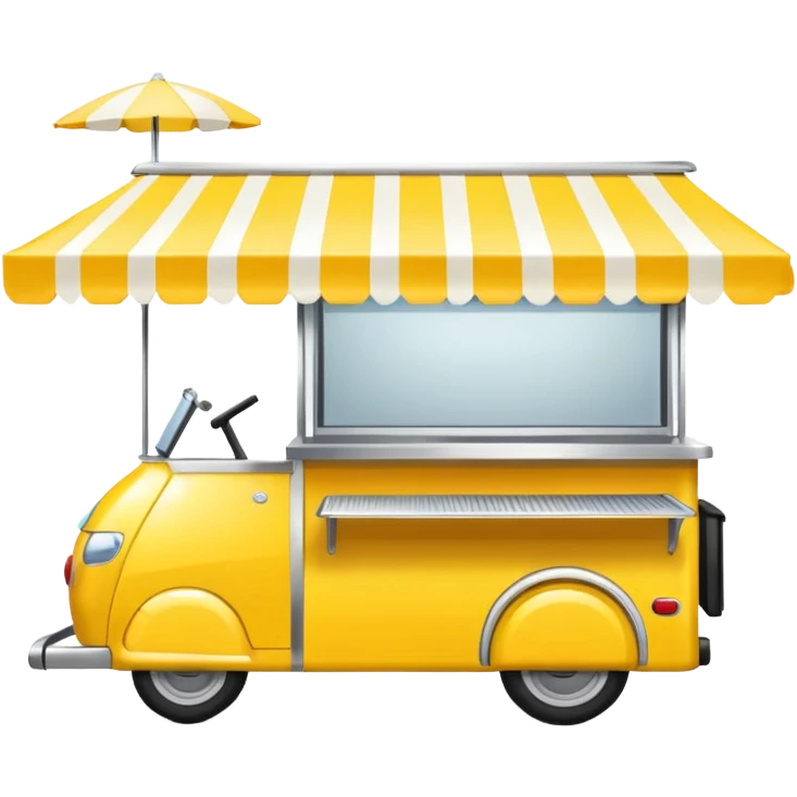 yellow food cart. emoji