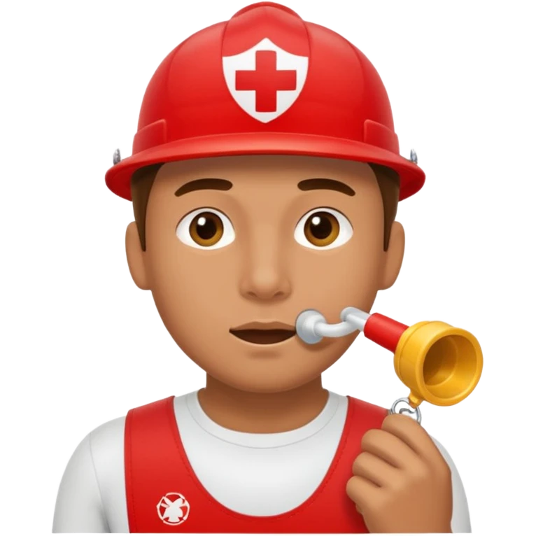 lifeguard with whistle emoji