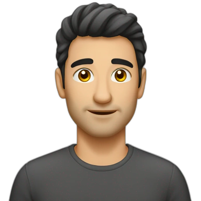پسر نوجوانی که وقتی لبخند میزند یکی از ابروهایش به صورت ناخودآگاه بالا میرود emoji