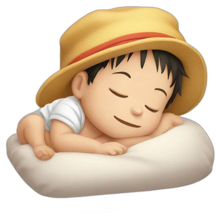 baby luffy sleeping emoji