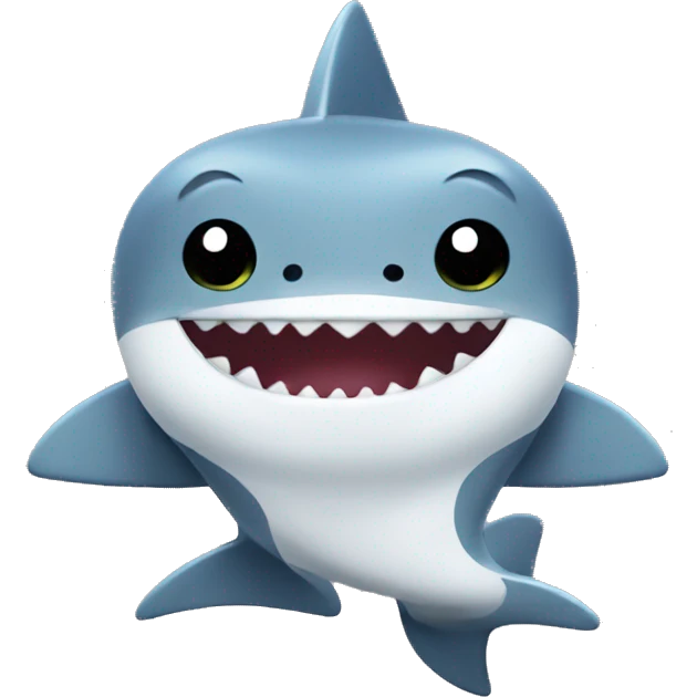 cute shark clapping emoji