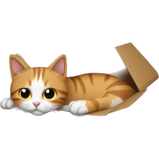 cats in a cardboard box emoji
