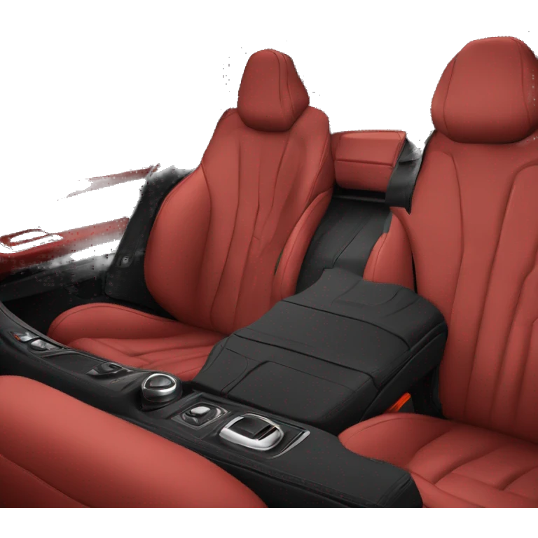BMW  luxury car all black red interior  emoji