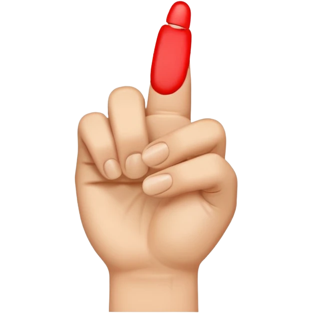 Hand with thumb and middle finger touching emoji