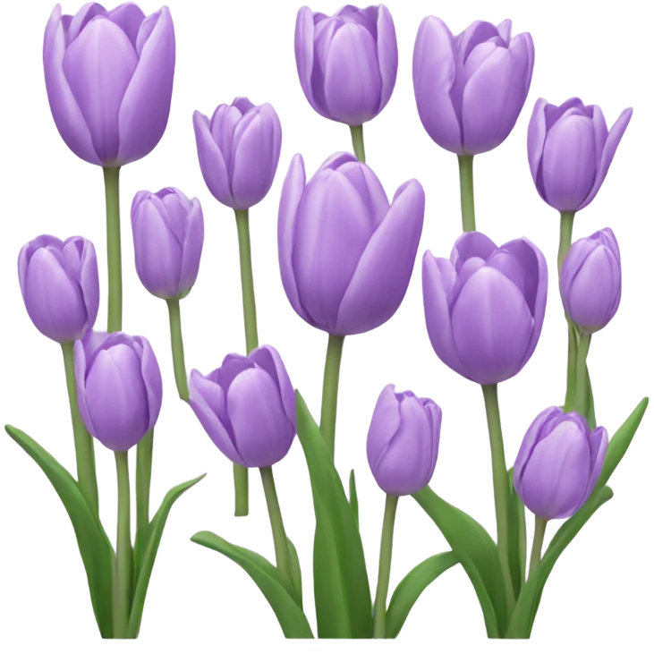 light purple tulips  emoji