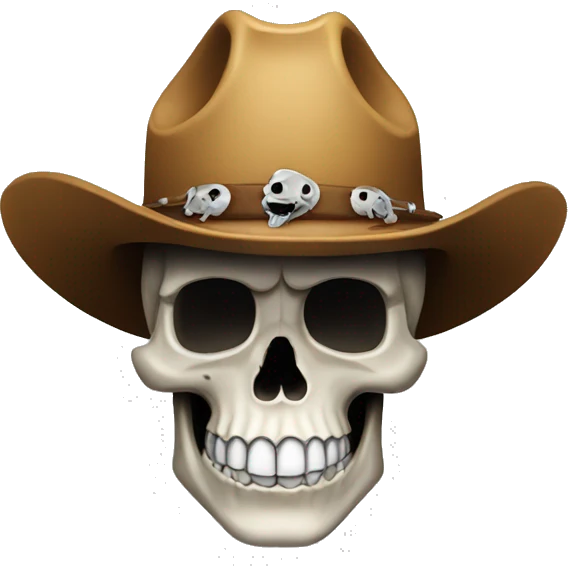 Skull with cowboy hat emoji
