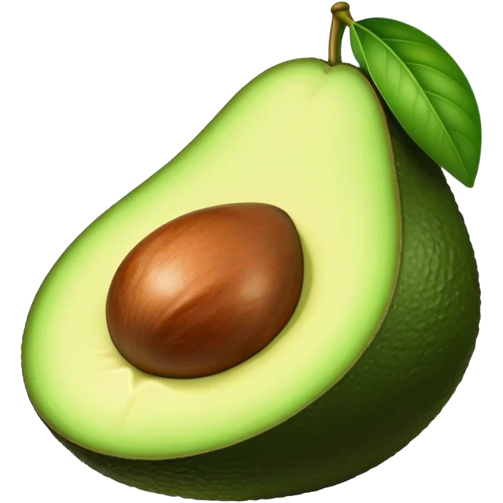 Un aguacate con labios grandes emoji