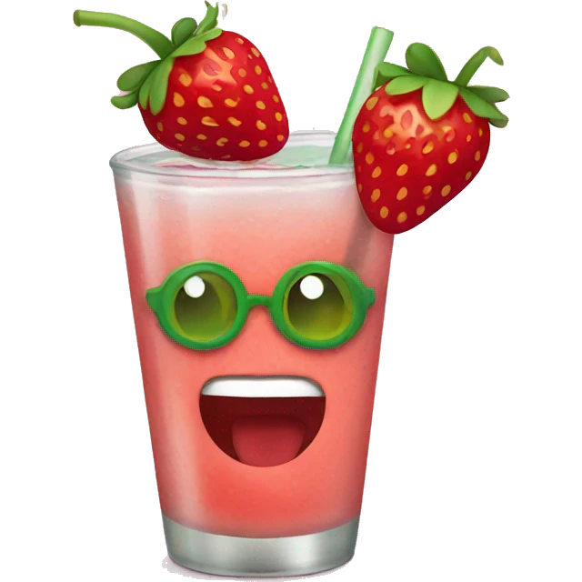 Strawberry drink emoji