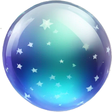 cristal ball with smoke and stars emoji