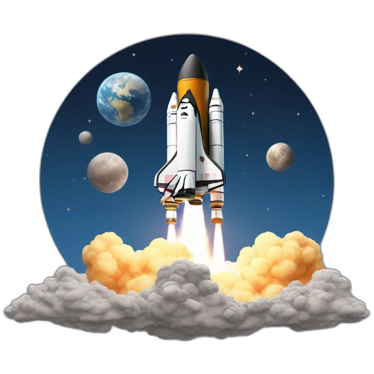 space rocket launching emoji