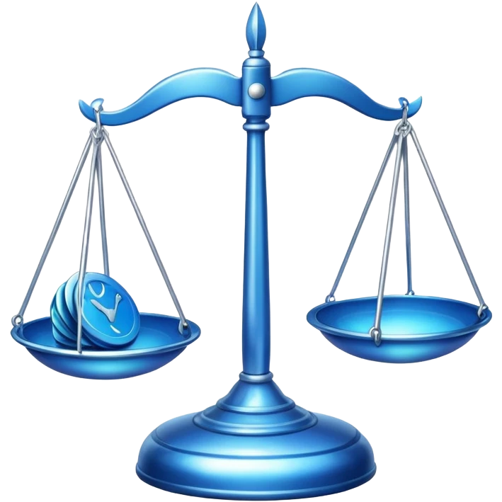 blue scales of justice emoji