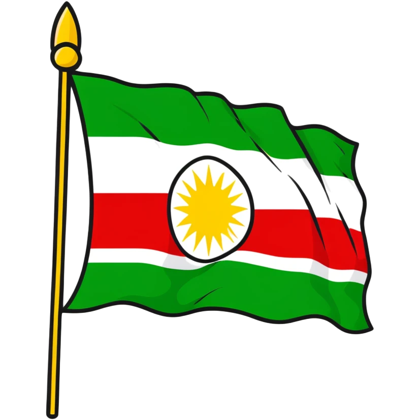 Kurdistan Flagge  emoji