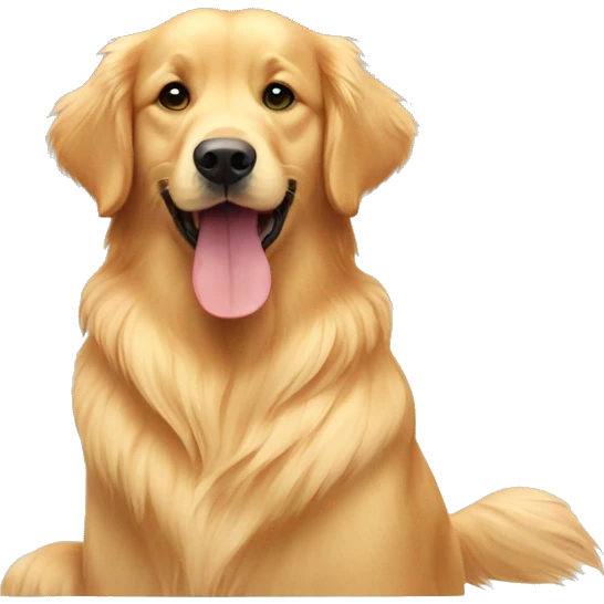 golden retriever love hearts emoji