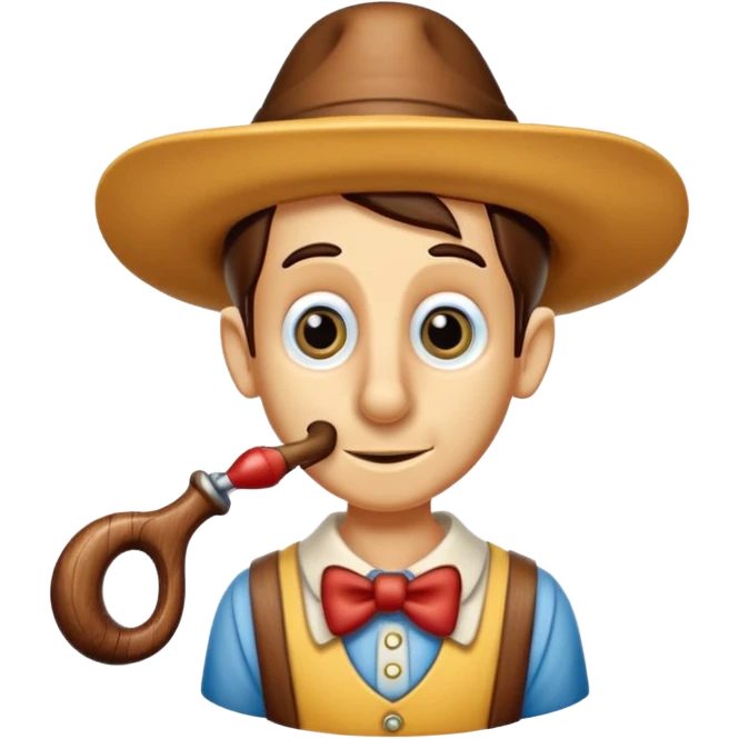 pinocchio with long nose emoji