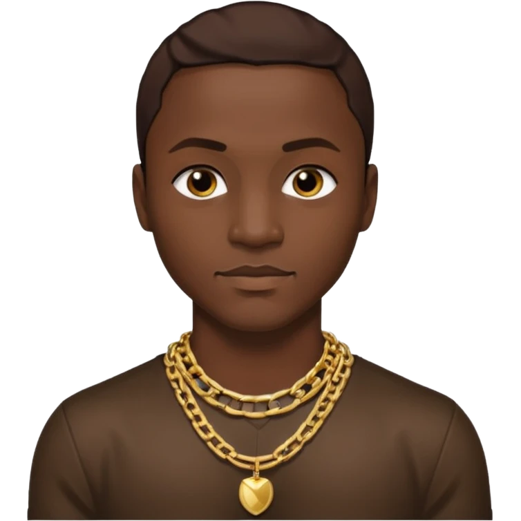Akon with dark brown hair emoji