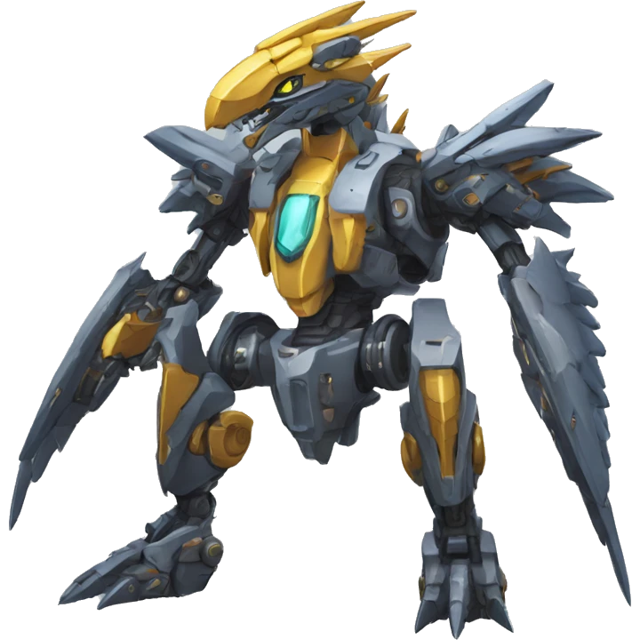 Spiky Medabot-Raptor-Dragon-Mecha emoji