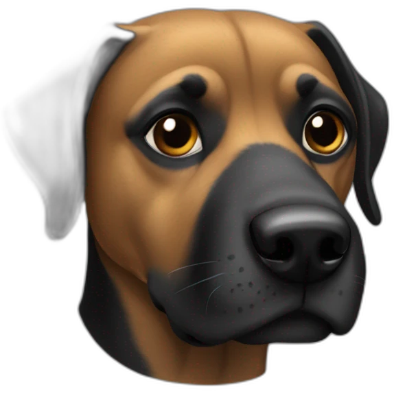Perro negro  emoji
