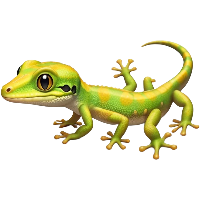 cinematic-cute-realistic gecko-portrait-emoji,-head-tilted-playfully-and-inquisitively,-featuring-a-small,-charming-body-with-smooth,-vividly-patterned-scales,-bright,-sparkling-eyes-and-delicate,-sticky-toe-pads,-simplified-yet-irresistibly-adorable emoji