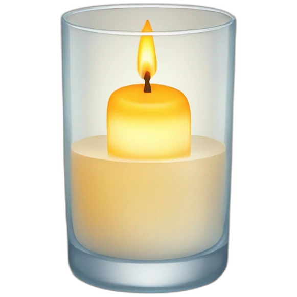 candle in water glass emoji
