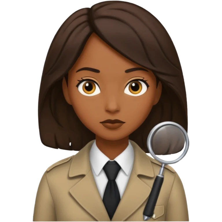 Generate 
1 detective she's white hair covered light eyes fair skin
1 detectective she's black NO HIJAB HAIR OUT BROWN skin  emoji