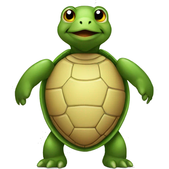 standing turtle showing chest forward facing emoji