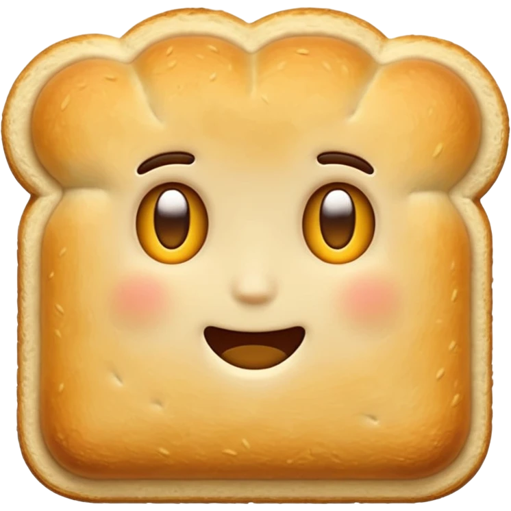 white bread without any face, iPhone emoji style emoji