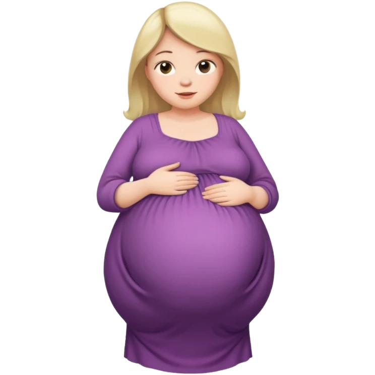 heavily pregnant woman with very very large overdue  belly emoji