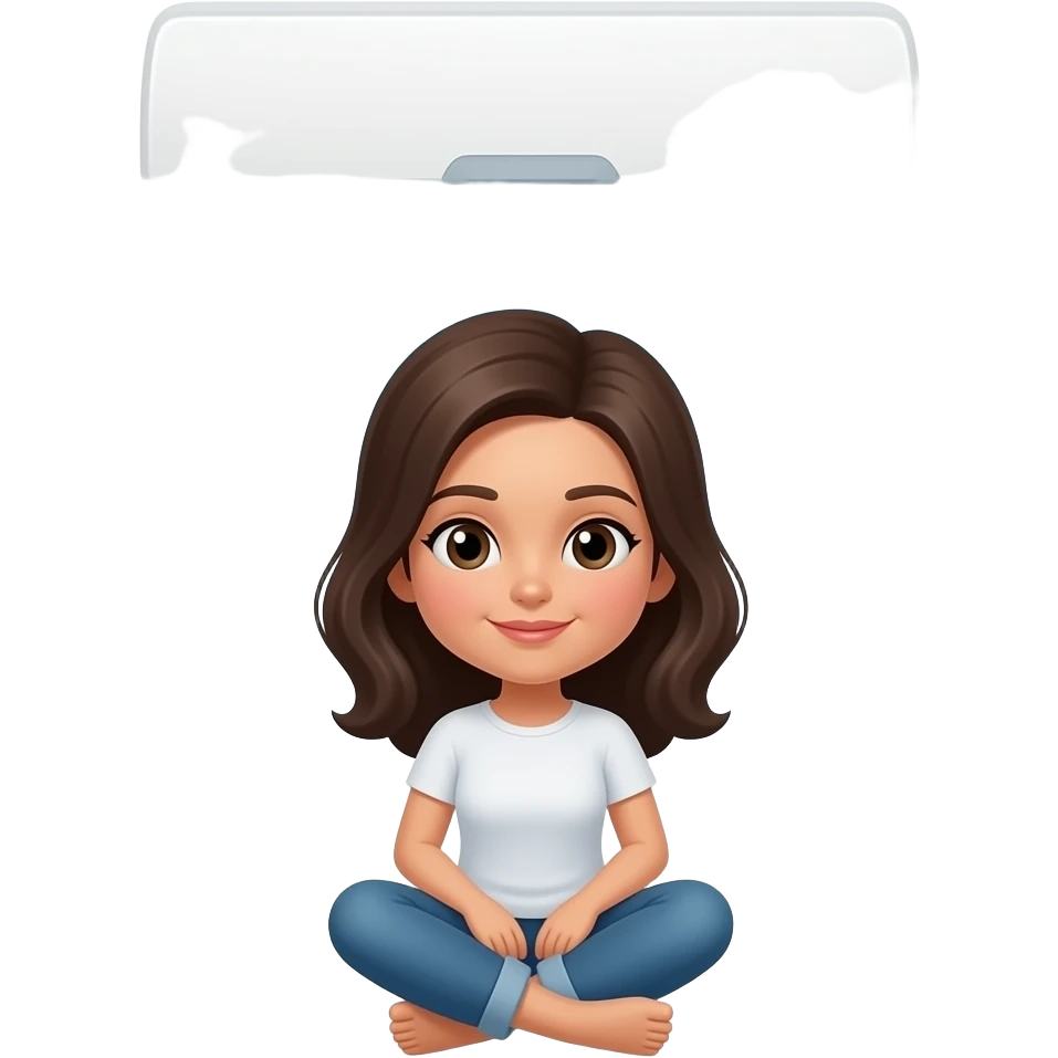 Женщина сидит под кондиционером emoji