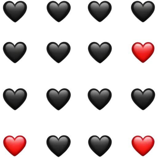 Emoji with black hearts  emoji