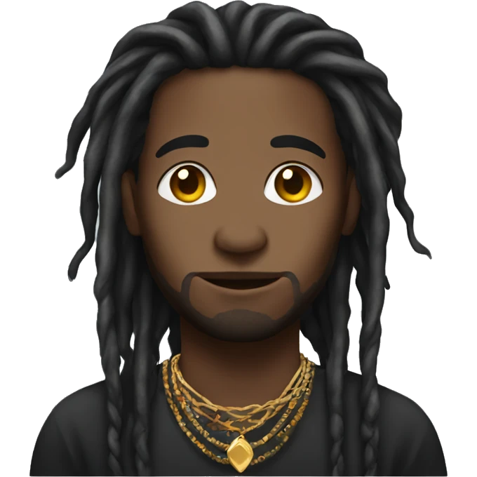 dreadlocked male with jewelry emoji