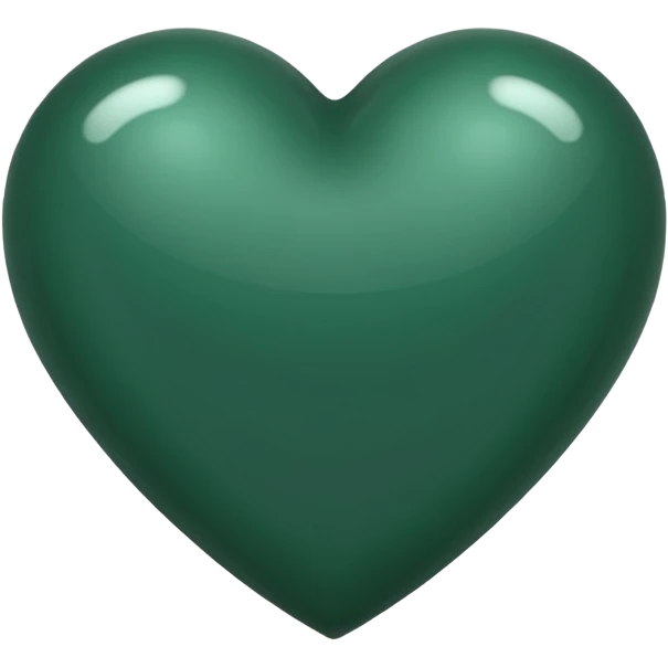 Dark green heart emoji