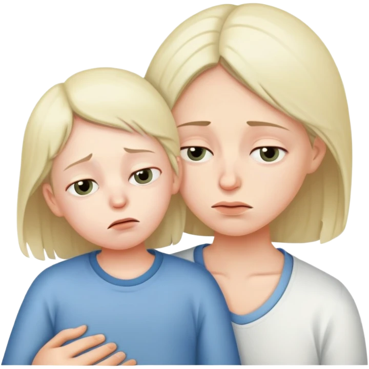 Son and mother both sick  emoji