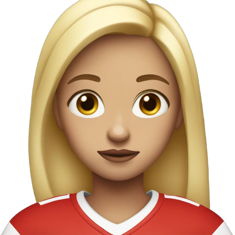 sad blonde girl playing football emoji