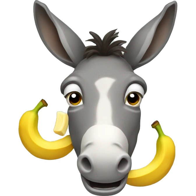 Donkey eat banana emoji