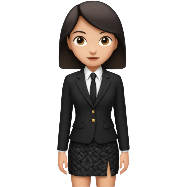 just give me the ccloth like womens formal a suit and a mini skirt black give e just the clothes no women  emoji