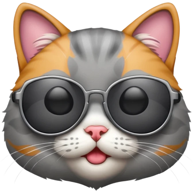 Cat with sunglasses emoji