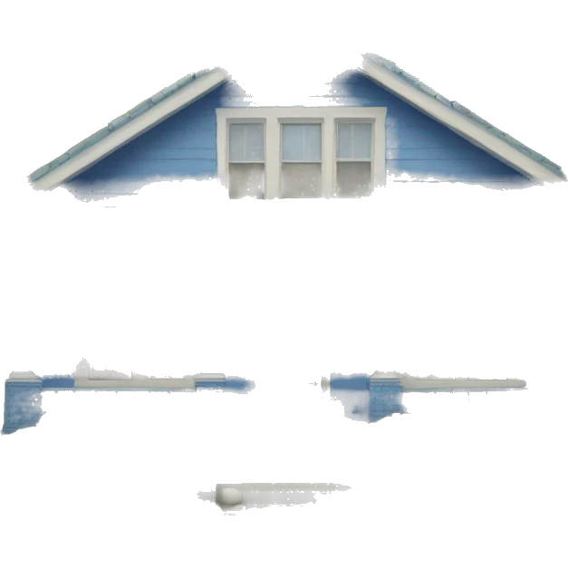 Blue split level ranch style house emoji