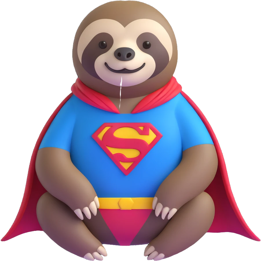 Sloth from The Goonies with Superman shirt emoji