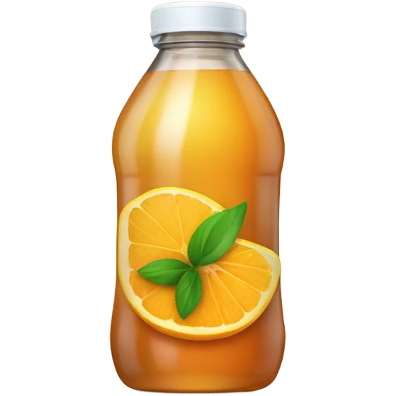 Serum de vitamina c en frasco transparente marrón  emoji