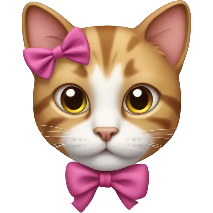 Cat with  bow  emoji