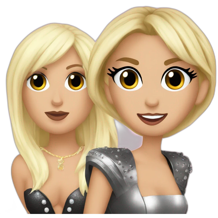 Lady gaga et Britney Spears emoji