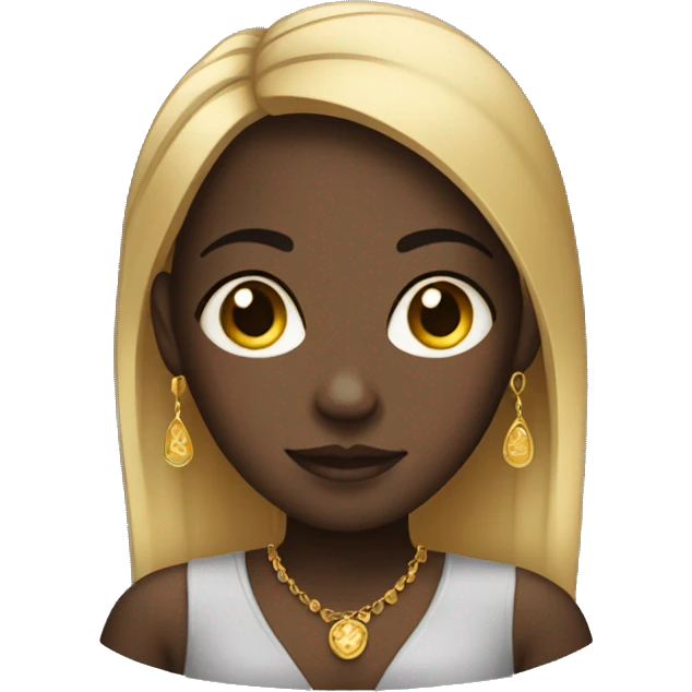 dark-skinned girl with earrings emoji