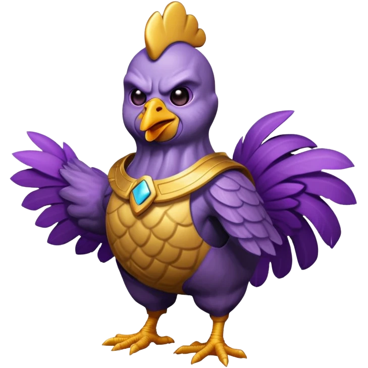 Thanos in a chicken costume emoji